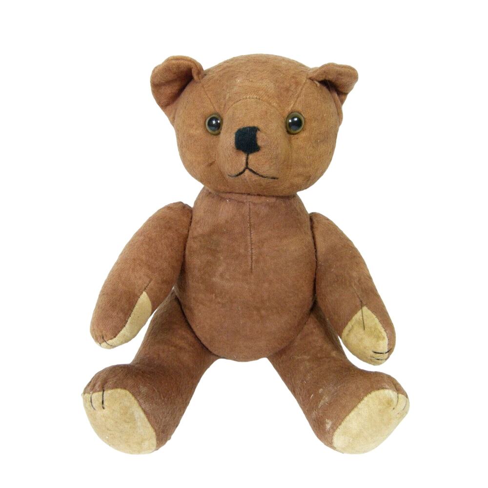 Vintage Silver Cross Soft Plush Teddy Bear Chocolate Brown 18 Inches